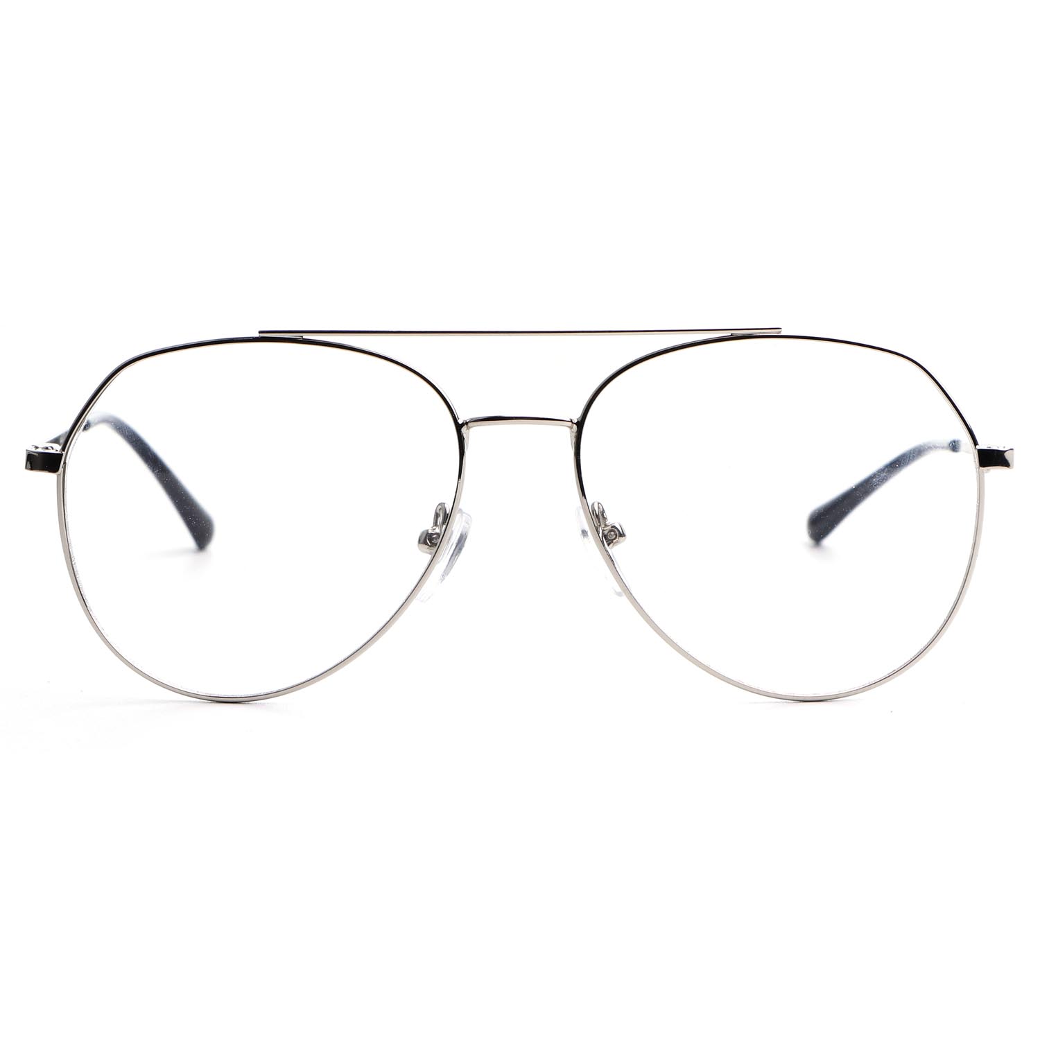Clear Lens Costume Glasses 70's Style Aviator Gold Wire Rimmed Clear ...